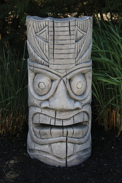 Island Tiki Face Garden Sculpture Large Decorative Statuary Stone